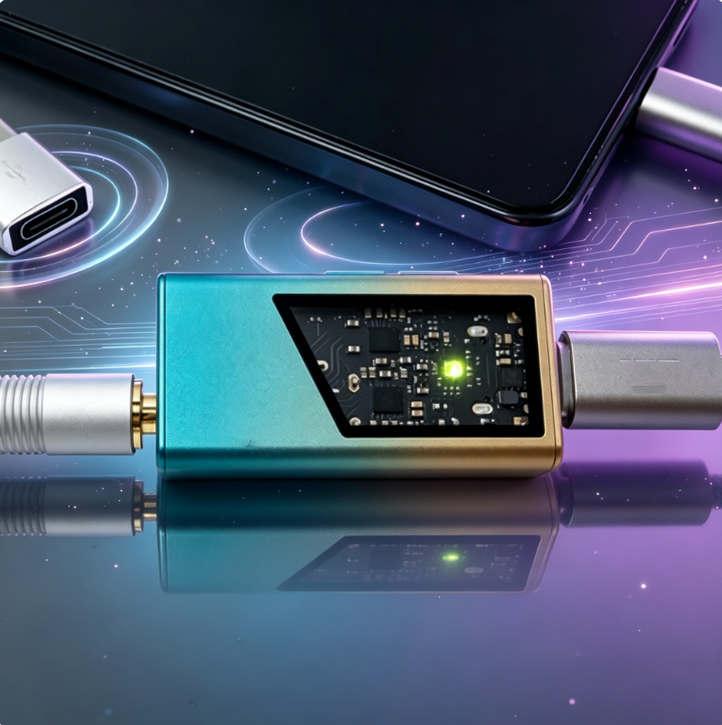 Portable DAC Dongle with Dual DACs & 4.4mm Output